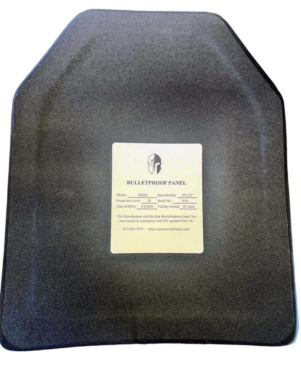 Armor Plate (for Plate Carrier system) - Lightweight - 2.8 lbs.