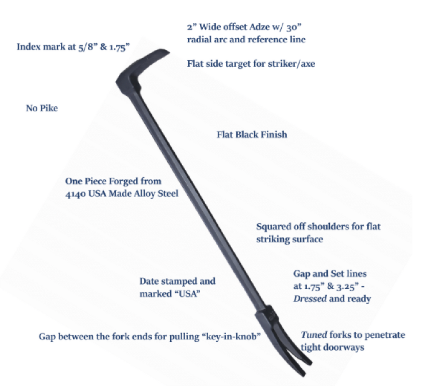 Duckbill, Kelley-Style Breaching Tool. 30in OAL