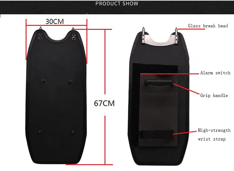 Tactical Arm Shield - Bulletproof - NIJ IIIA (Handgun rounds)