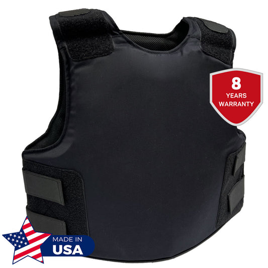 Concealable Bulletproof Body Armor Vest - with Built in Front, Back, Side Armor - Level 3A (all Pistol Rounds)