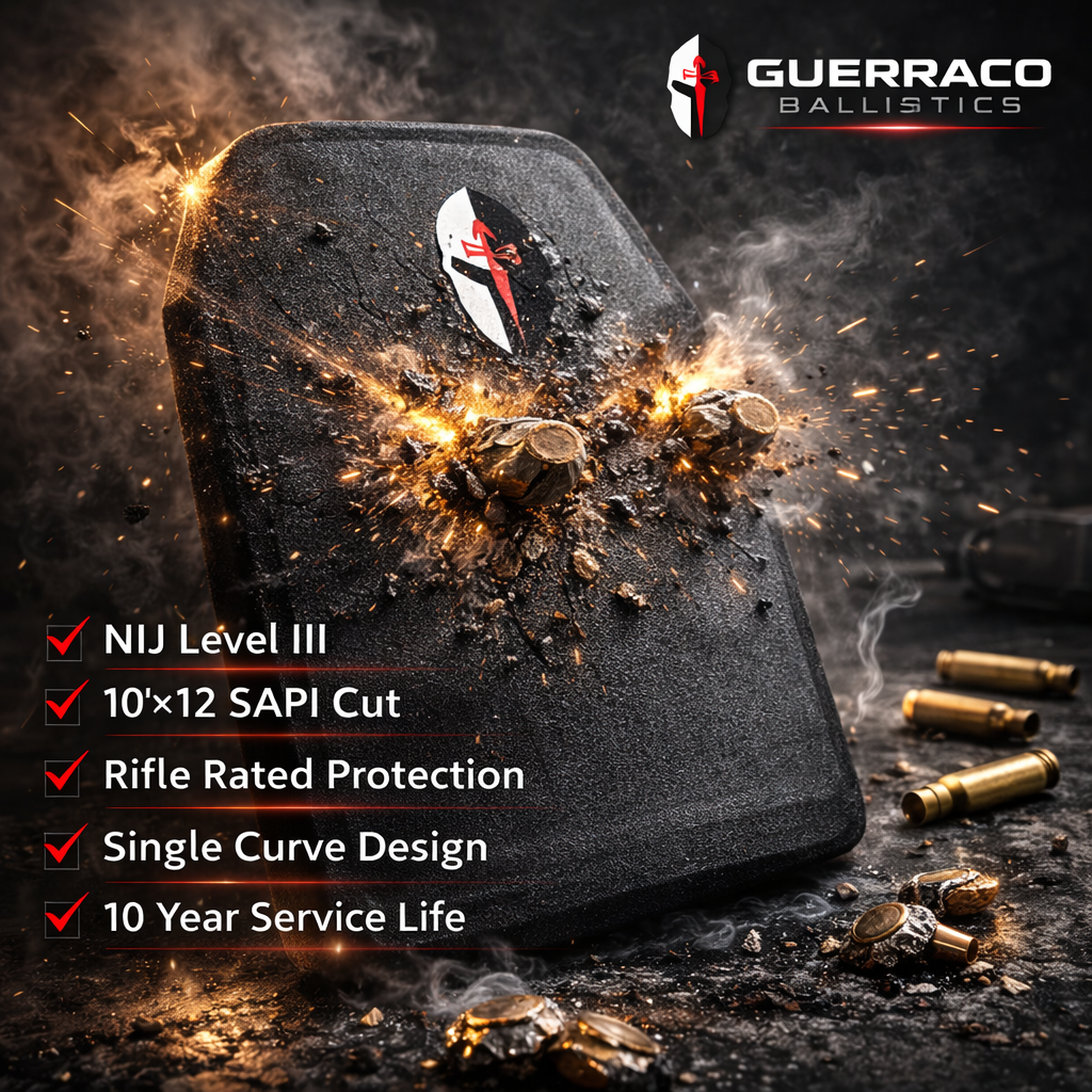 Armor Plate (for Plate Carrier system) - NIJ III - Lightweight - 3.5 Lbs.